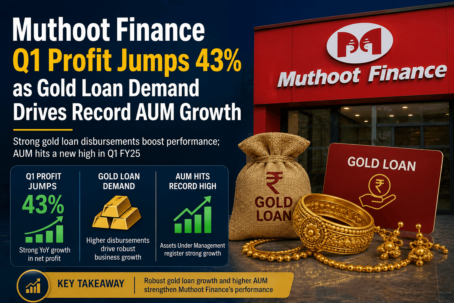 Muthoot Finance Q1 Profit Jumps 43% as Gold Loan Demand Drives Record AUM Growth