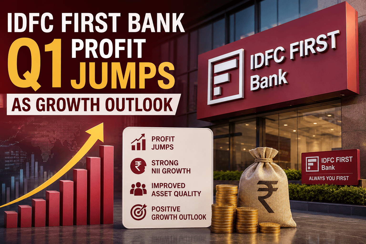IDFC First Bank Q1 Profit Jumps as Growth Outlook Improves